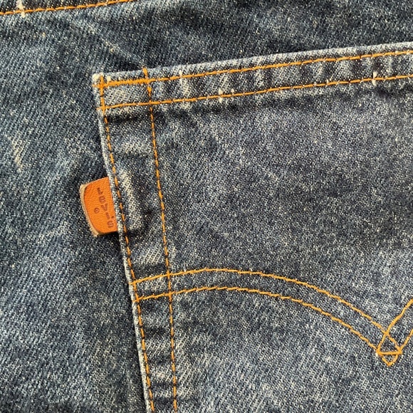 VTG Levis Two Horse Brand Leather Tab Blue Denim Jeans Mens 42 x 32 Made in USA - Picture 8 of 15